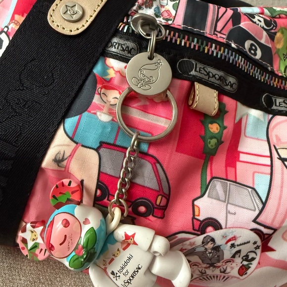 Lesportsac Tokidoki collab Shoulder Bag with bag charm - Picture 4 of 11